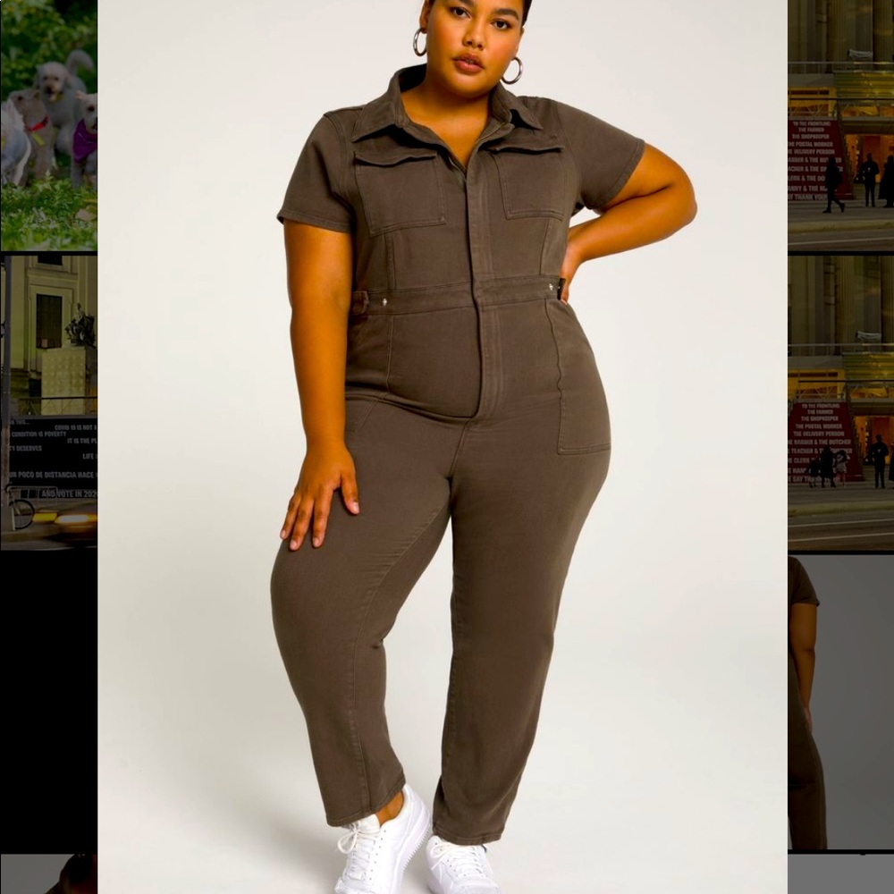 NWT Good American “Fit for Success” jumpsuit sz 22